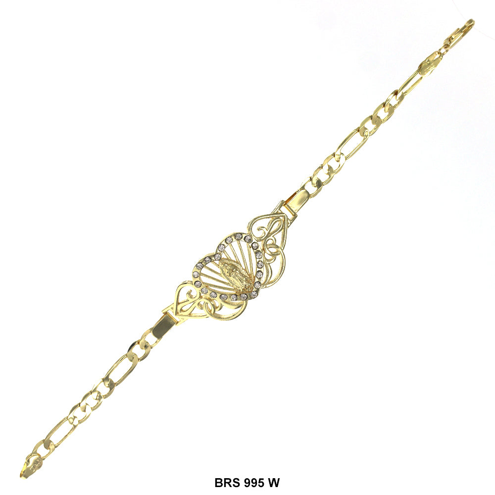 Guadalupe Corazón Figaro Pulsera BRS 995 W