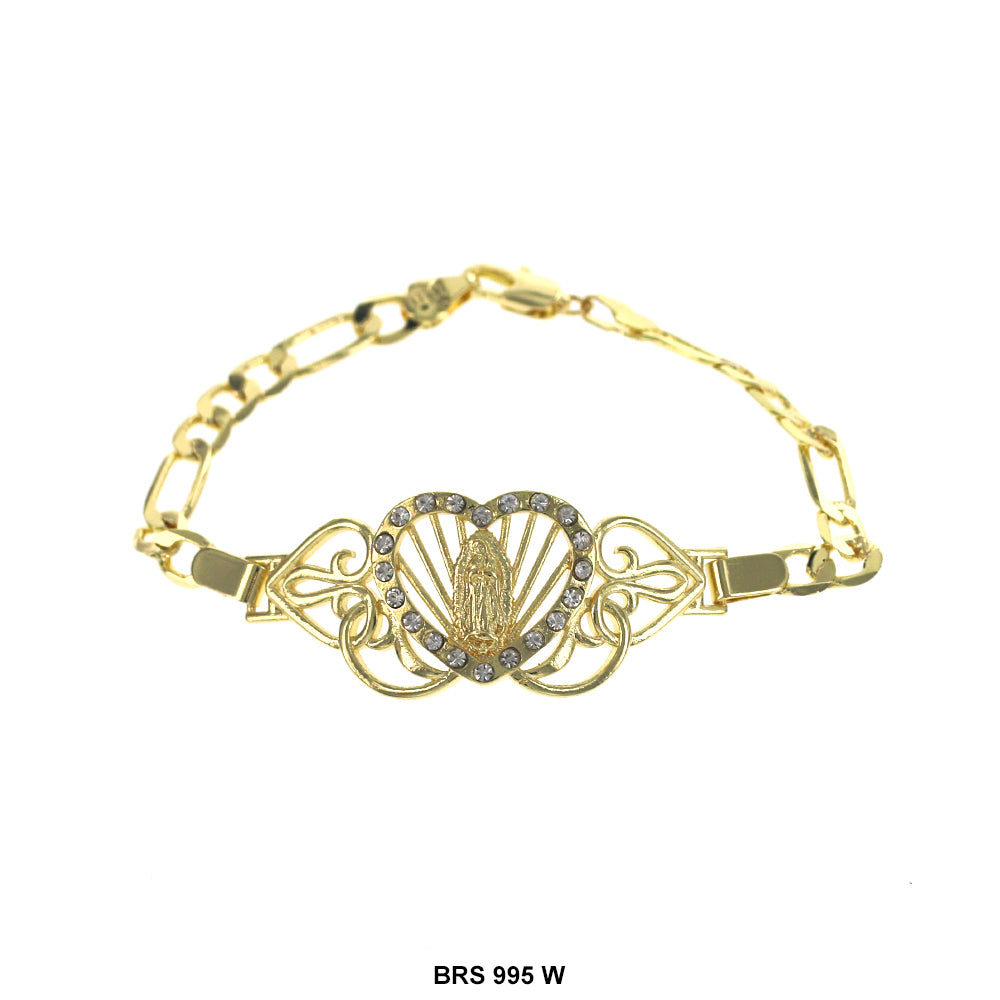 Guadalupe Corazón Figaro Pulsera BRS 995 W