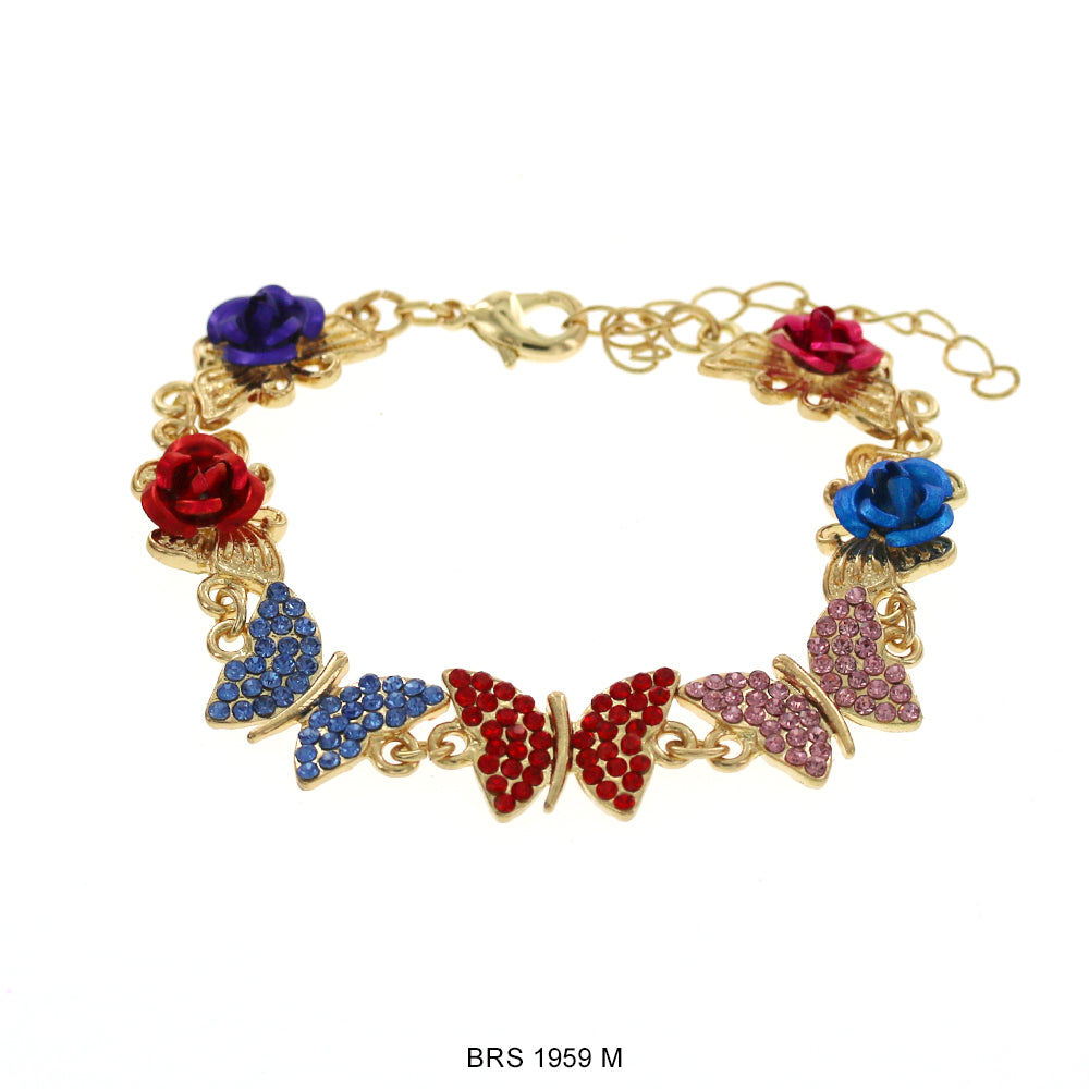 Pulsera Mariposa Con Rosas BRS 1959 M