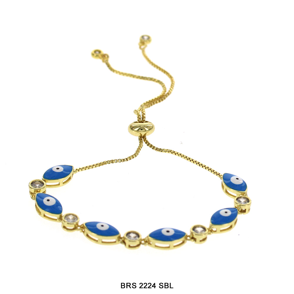 Evil Eye Adjustable Bracelet BRS 2224 SBL