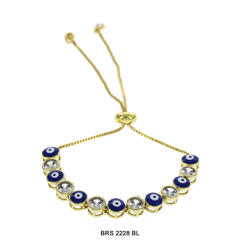 Evil Eye Adjustable Bracelet BRS 2228 BL