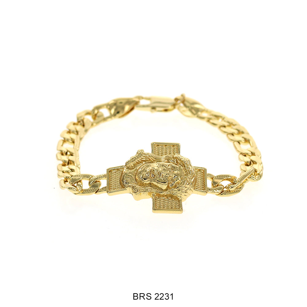 Cross With Jesus Face Bracelet BRS 2231