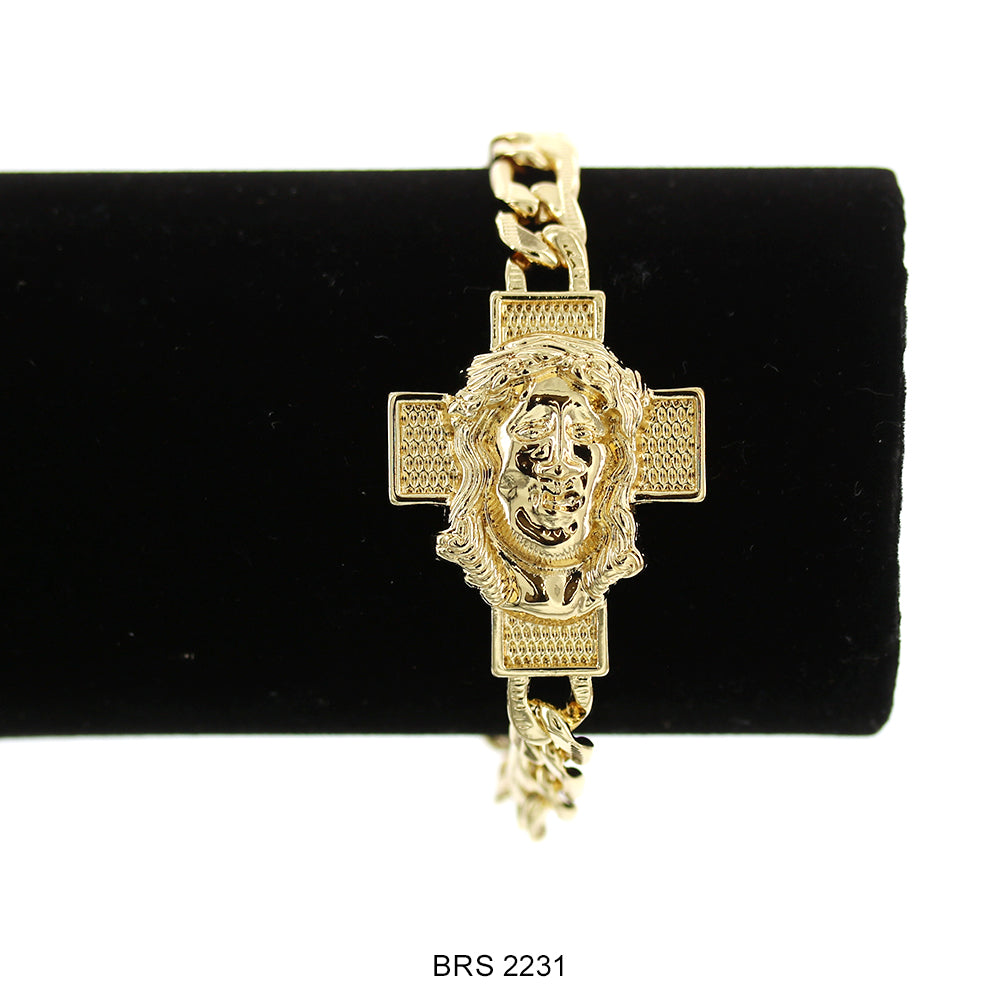 Cross With Jesus Face Bracelet BRS 2231