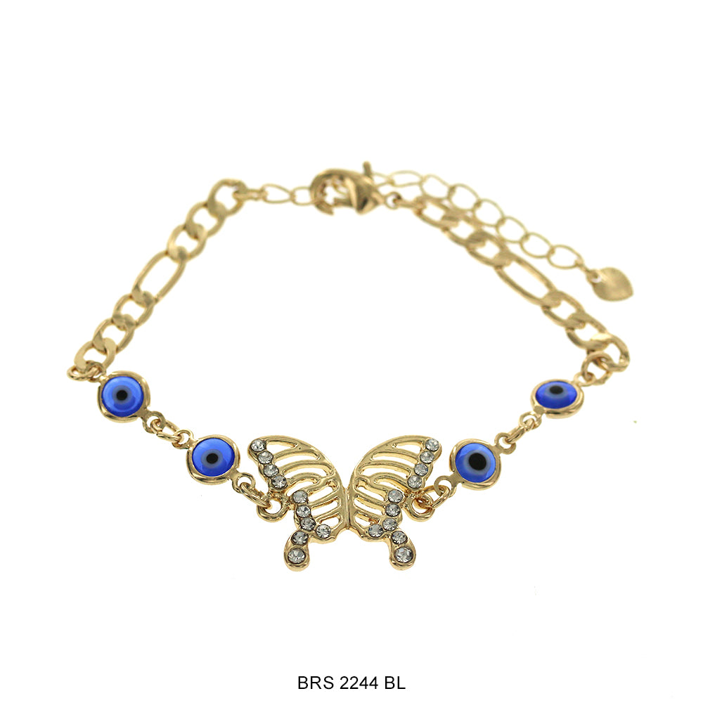 Pulsera Mariposa Con Ojo Malvado Figaro BRS 2244 BL