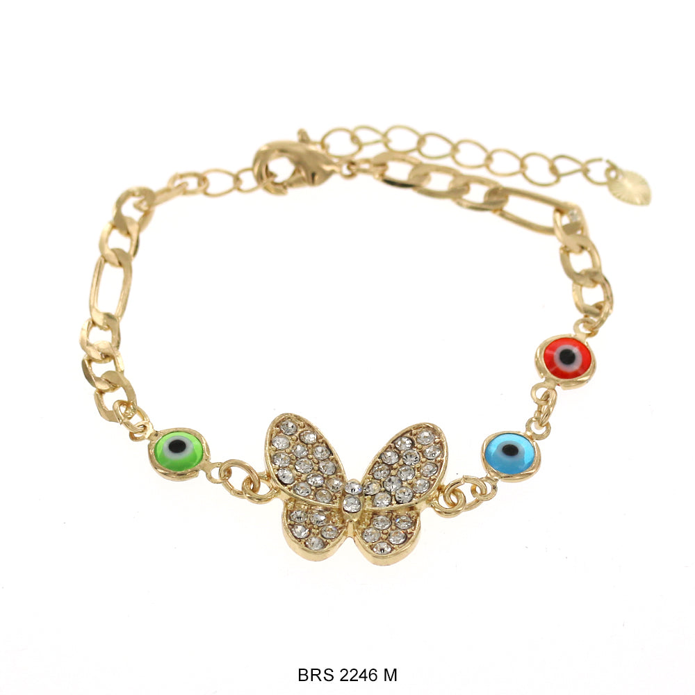 Pulsera Mariposa Con Ojo Malvado Figaro BRS 2246 M