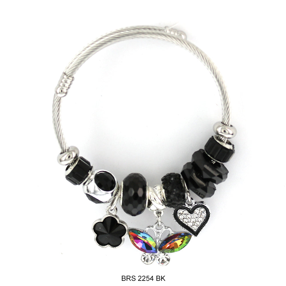 Dijes colgantes Pulsera que se puede abrir BRS 2254 BK