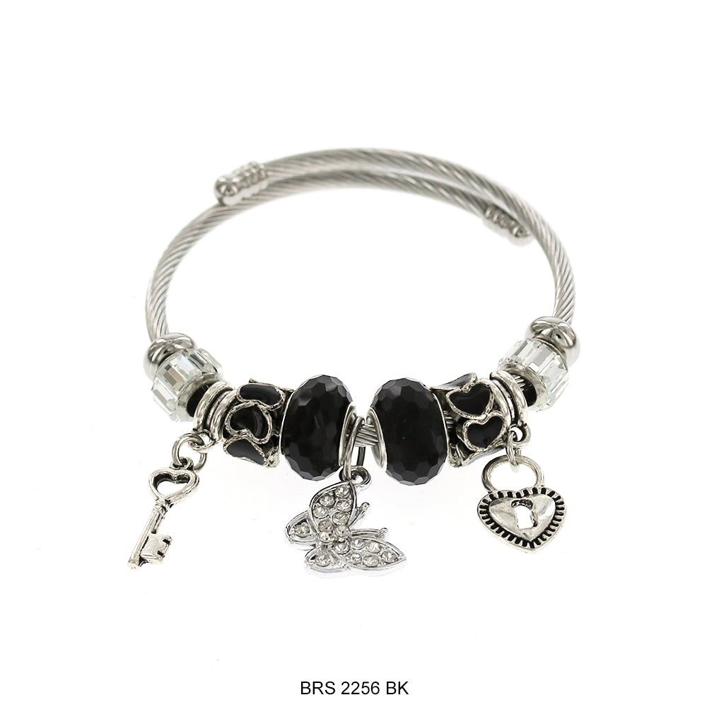 Dijes colgantes Pulsera que se puede abrir BRS 2256 BK