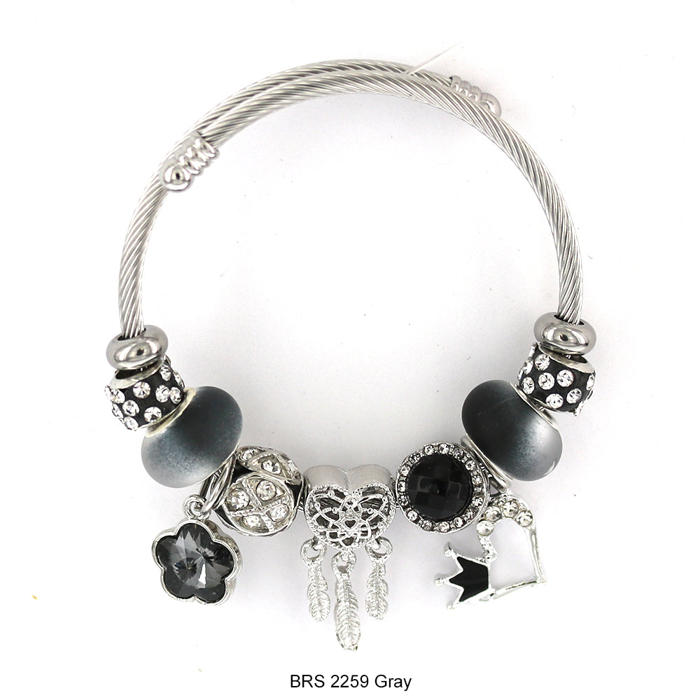 Dijes Colgantes Pulsera Abrible BRS 2259 GRIS