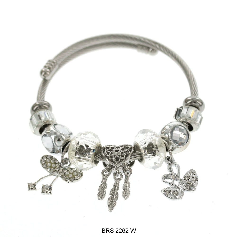 Charms colgantes Pulsera que se puede abrir BRS 2262 W