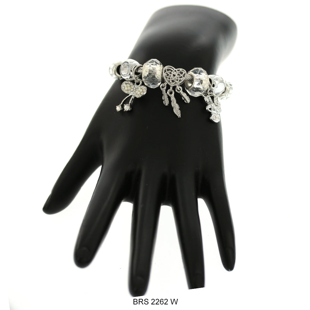 Charms colgantes Pulsera que se puede abrir BRS 2262 W