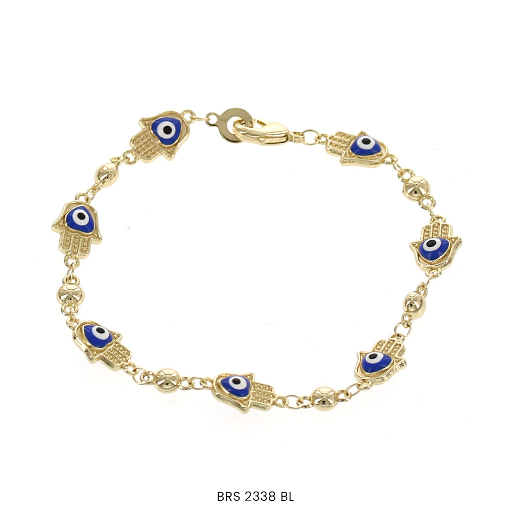 Hamsa Hand Evil Eye Bracelet BRS 2338 BL (G)