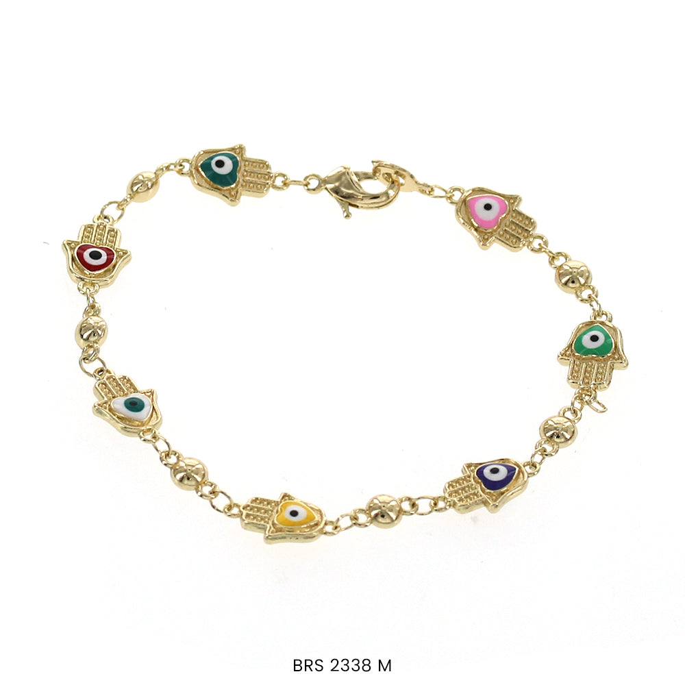 Hamsa Hand Evil Eye Bracelet BRS 2338 M (G)