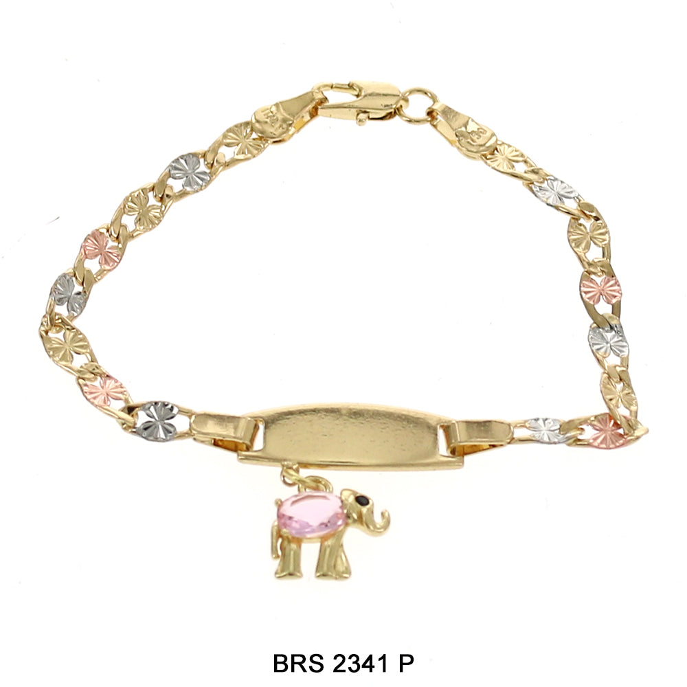 Kids Elephant Three Tone Bracelet BRS 2341 P