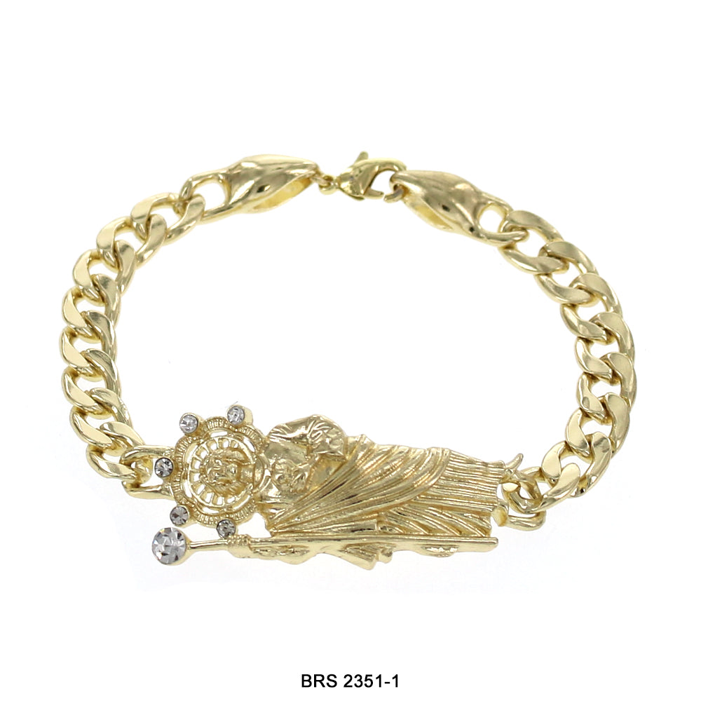 San Judas Medallion Bracelet BRS 2351-1