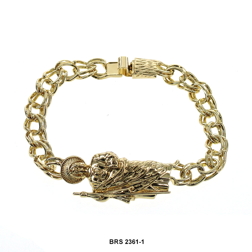 San Judas Medallion Bracelet BRS 2361-1