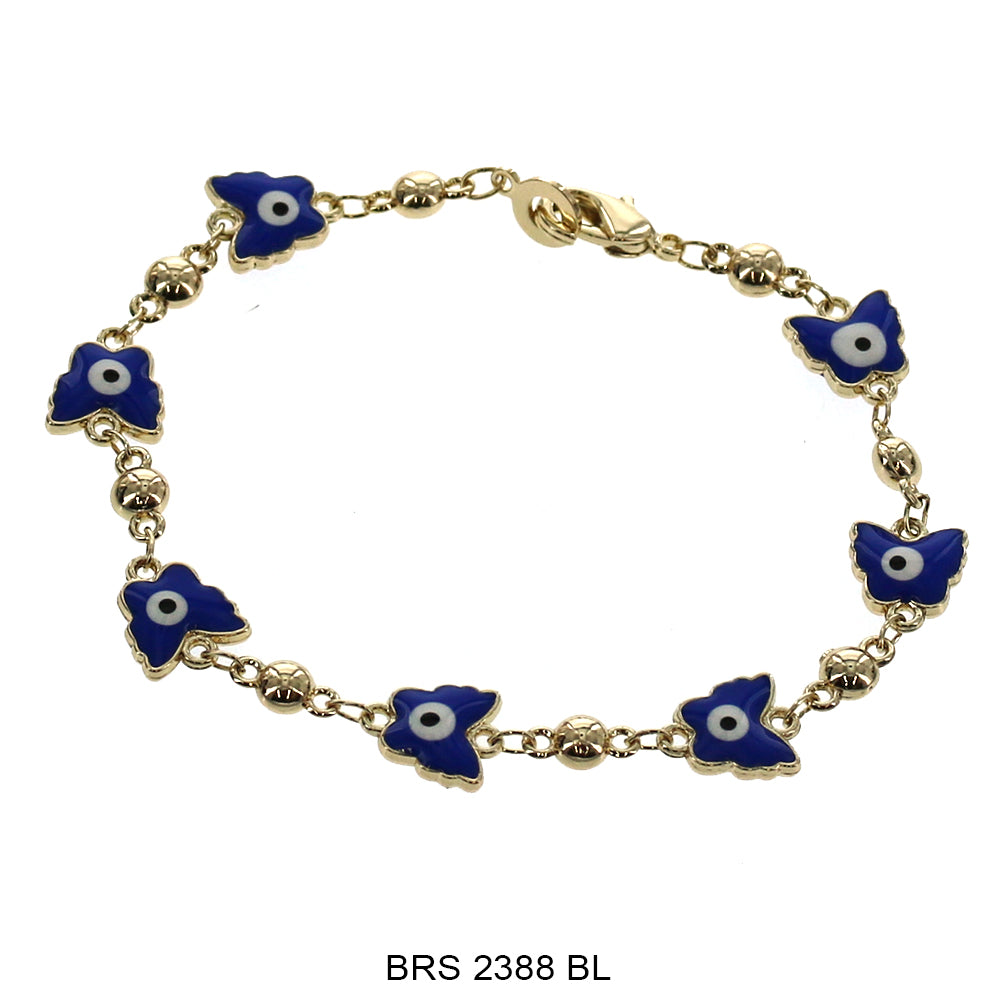 Butterfly Evil Eye Bracelet BRS 2388 BL