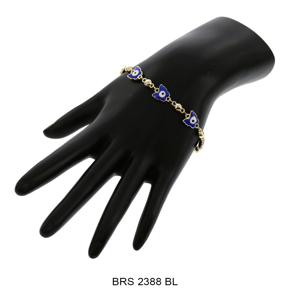 Butterfly Evil Eye Bracelet BRS 2388 BL