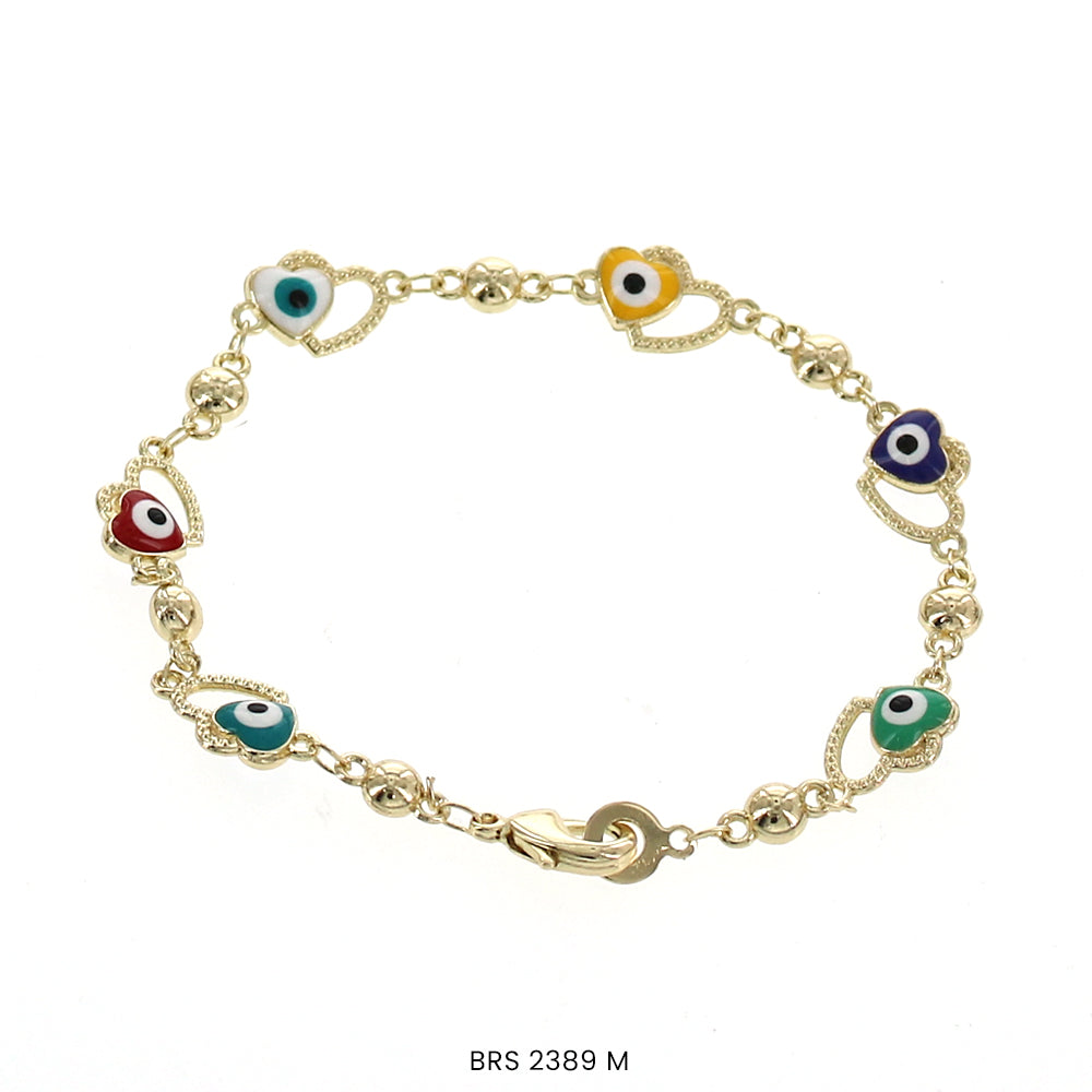 Heart Evil Eye Bracelet BRS 2389 M (G)