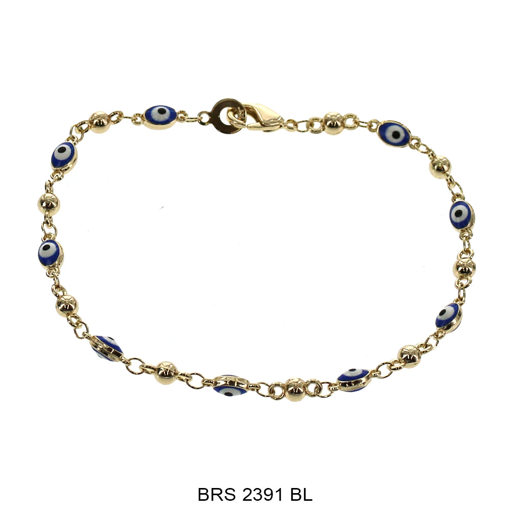 Oval Evil Eye Bracelet BRS 2391 BL