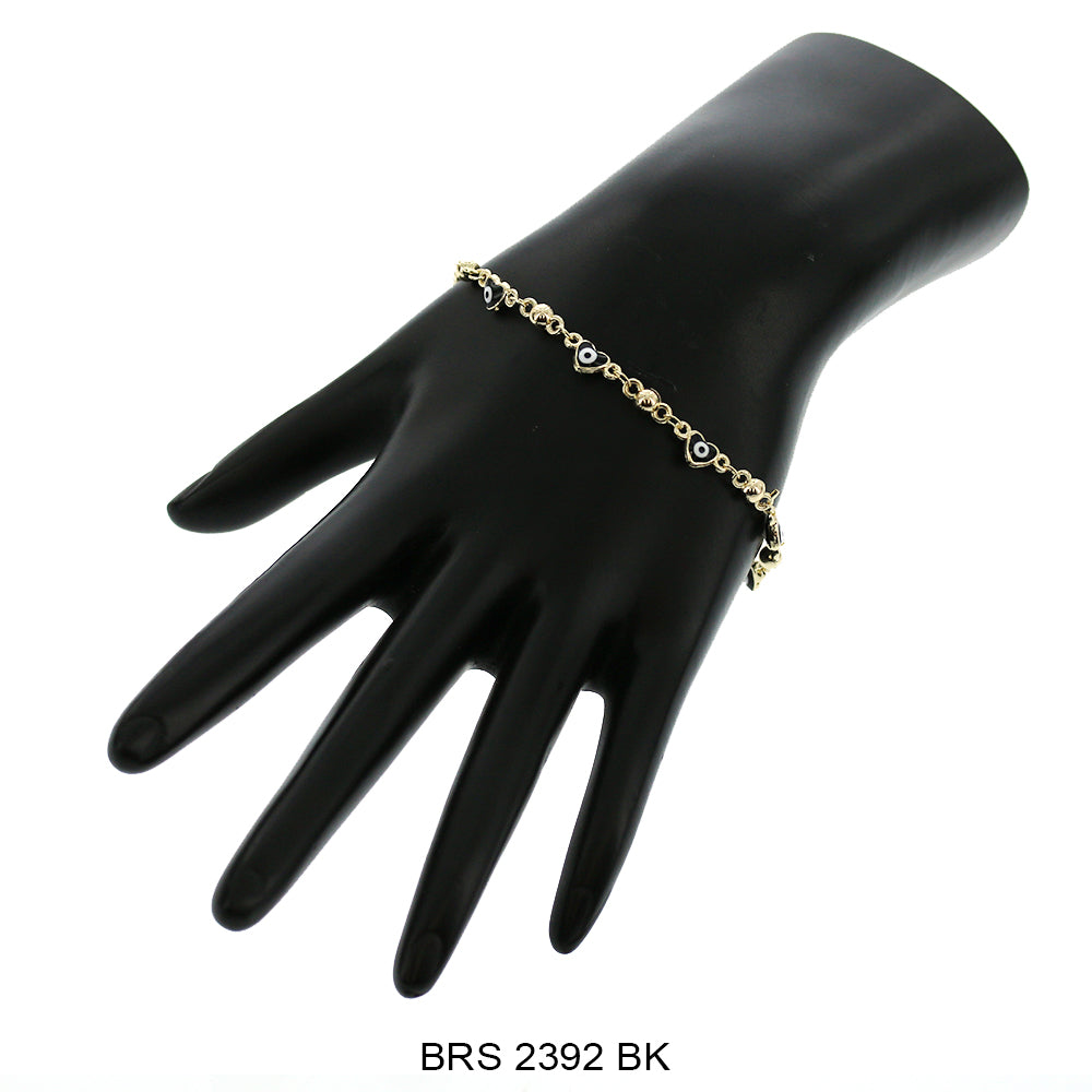 Pulsera Corazón Mal de Ojo BRS 2392 BK