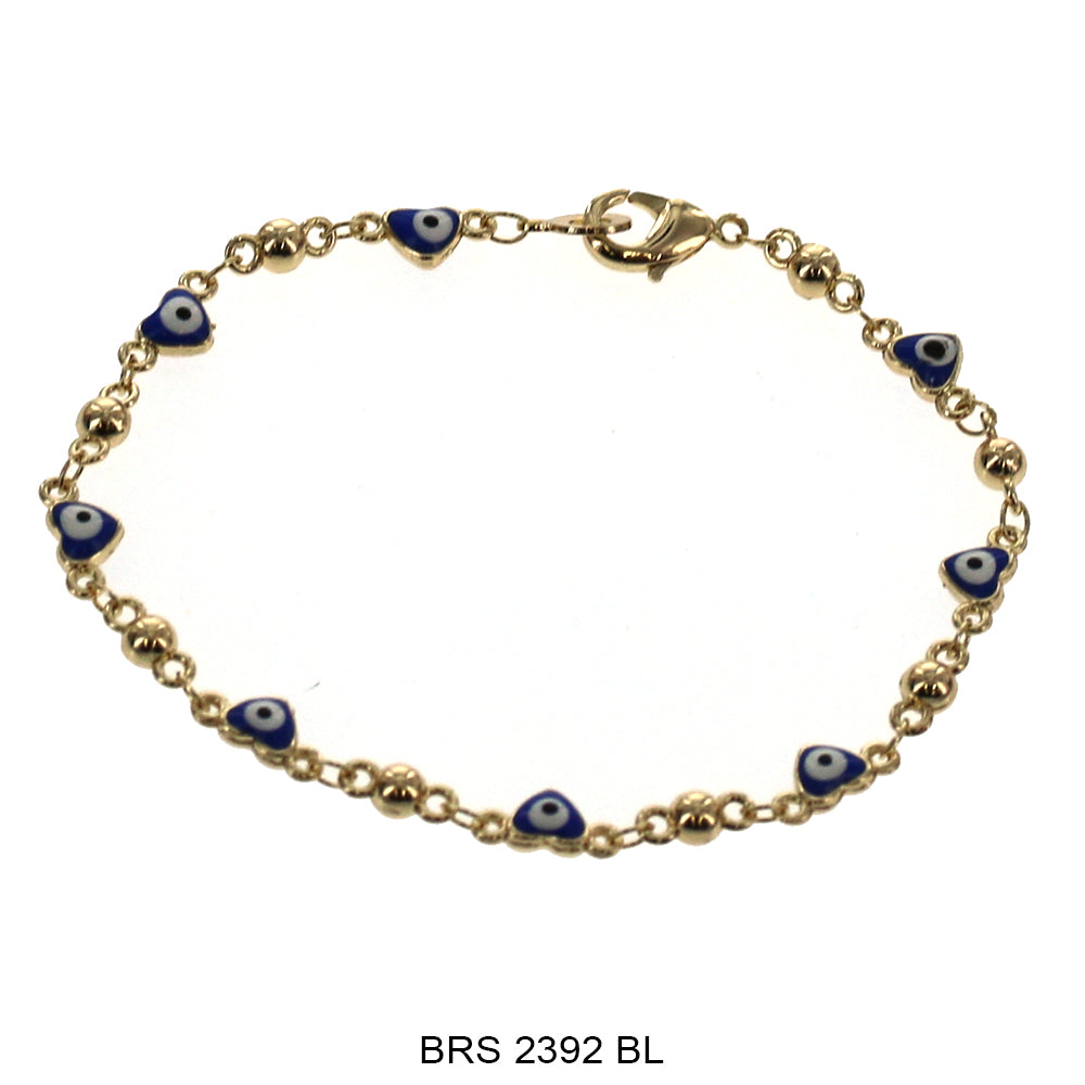 Heart Evil Eye Bracelet BRS 2392 BL