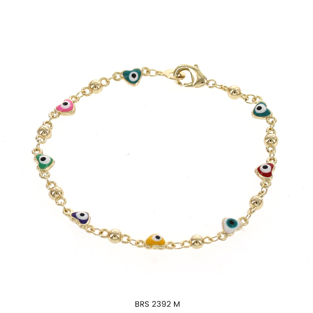 Heart Evil Eye Bracelet BRS 2392 M (G)