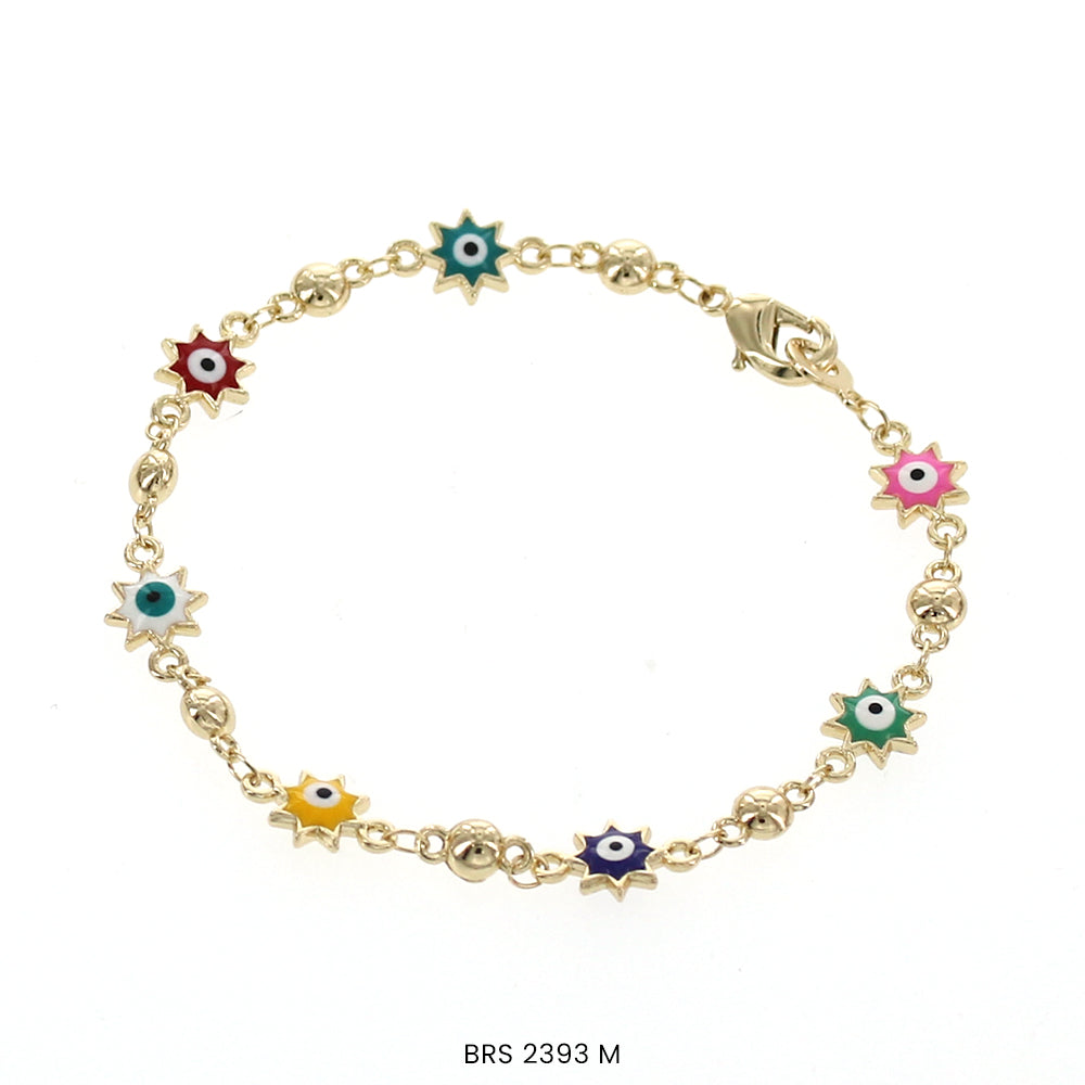 Round Star Evil Eye Bracelet BRS 2393 M (G)