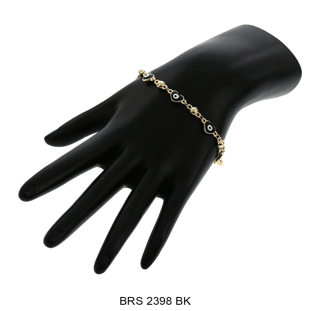 Pulsera Corazón Mal de Ojo BRS 2398 BK