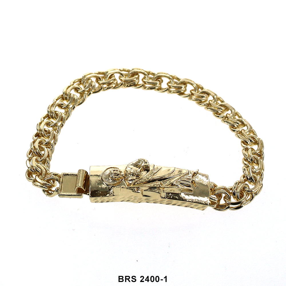 San Judas Medallion Bracelet BRS 2400-1