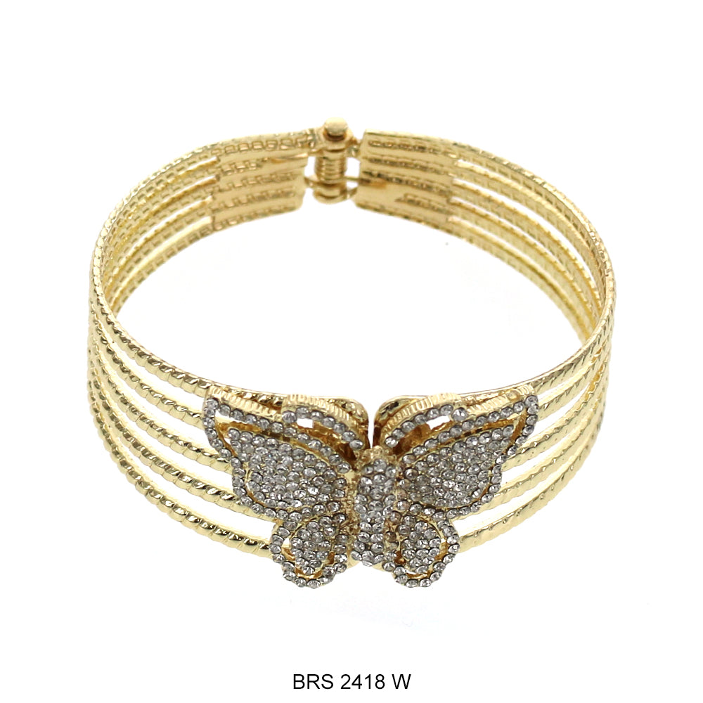 Butterfly Bangle Bracelet BRS 2418 W