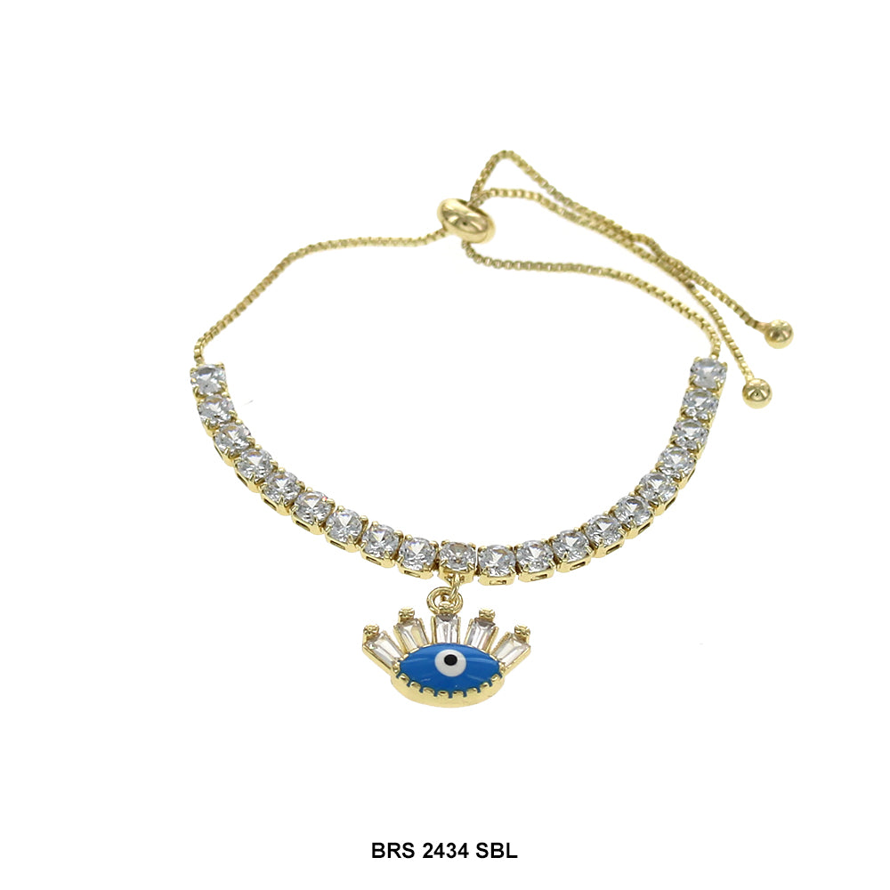 Pulsera Ajustable Mal de Ojo BRS 2434 SBL