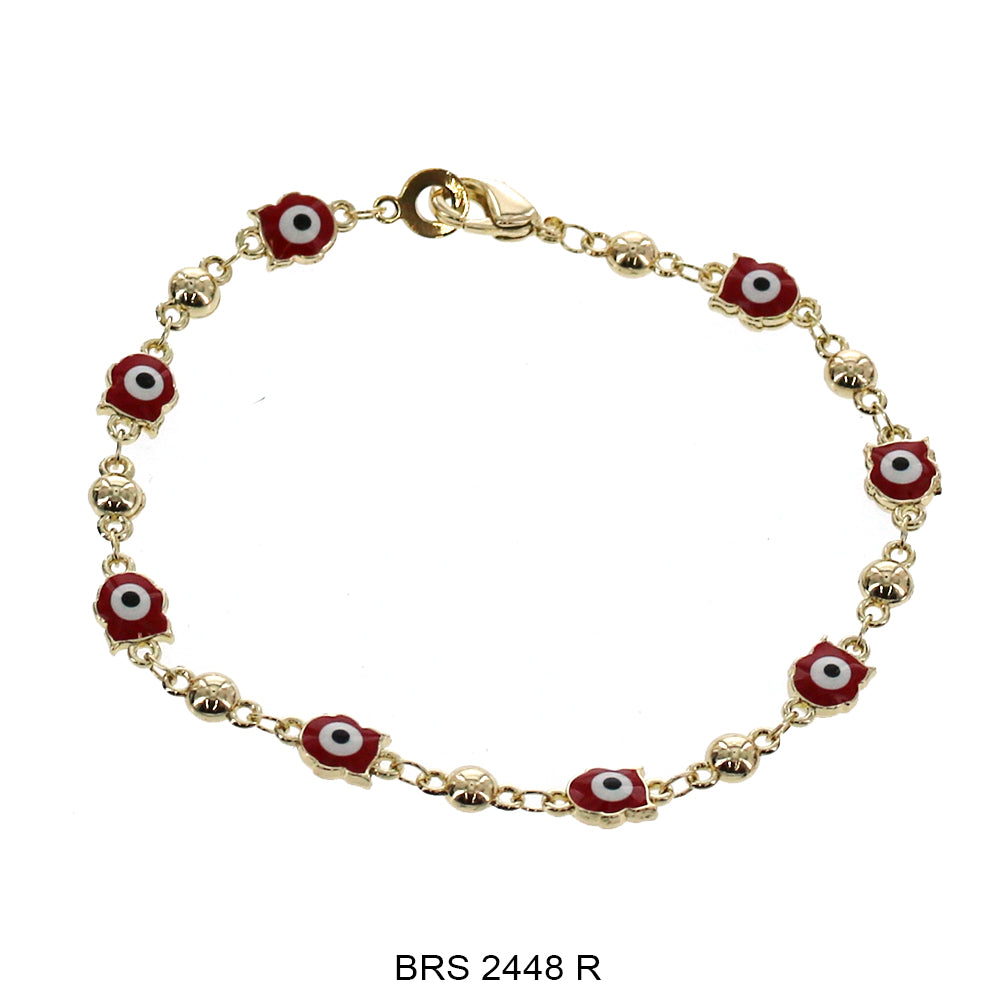 Owl Evil Eye Beads Bracelet BRS 2448 R