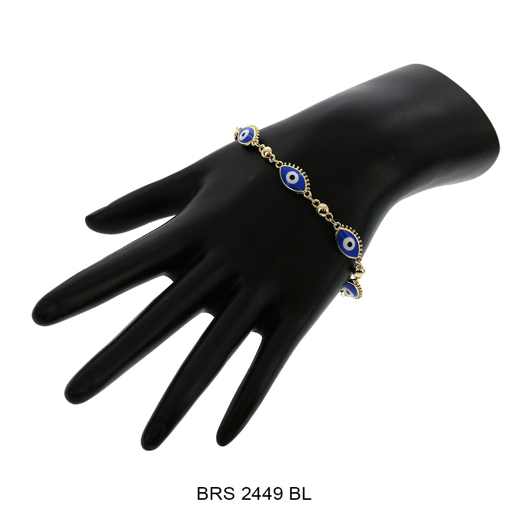 Eye Evil Eye Beads Bracelet BRS 2449 BL