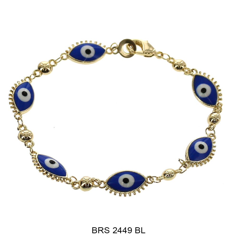 Eye Evil Eye Beads Bracelet BRS 2449 BL