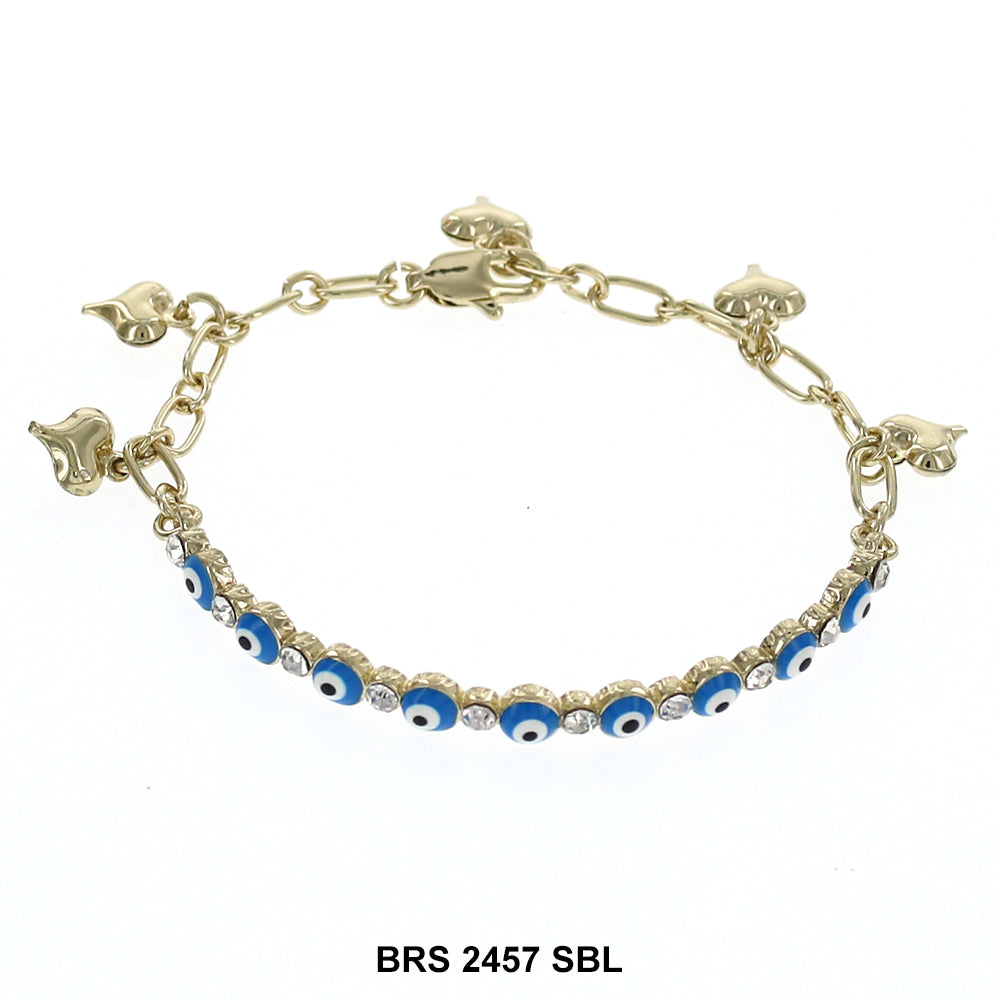 Evil Eye Stones Bracelet BRS 2457 SBL