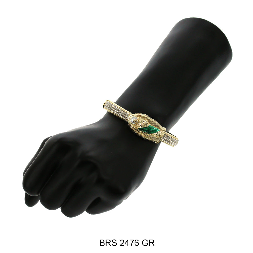 San Judas Bangle Bracelet BRS 2476 GR