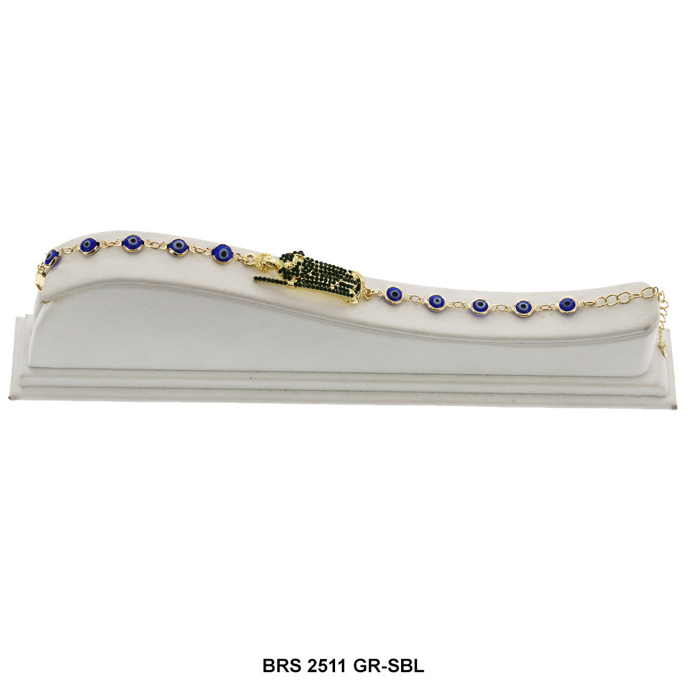 San Judas Evil Eye Bracelet BRS 2511 GR-BL