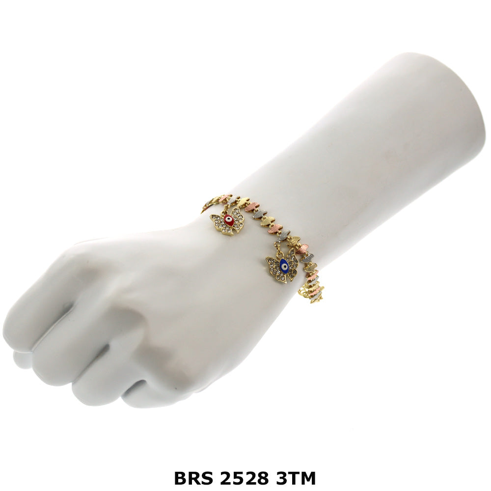 Butterfly Evil Eye Bracelet BRS 2528 3TM