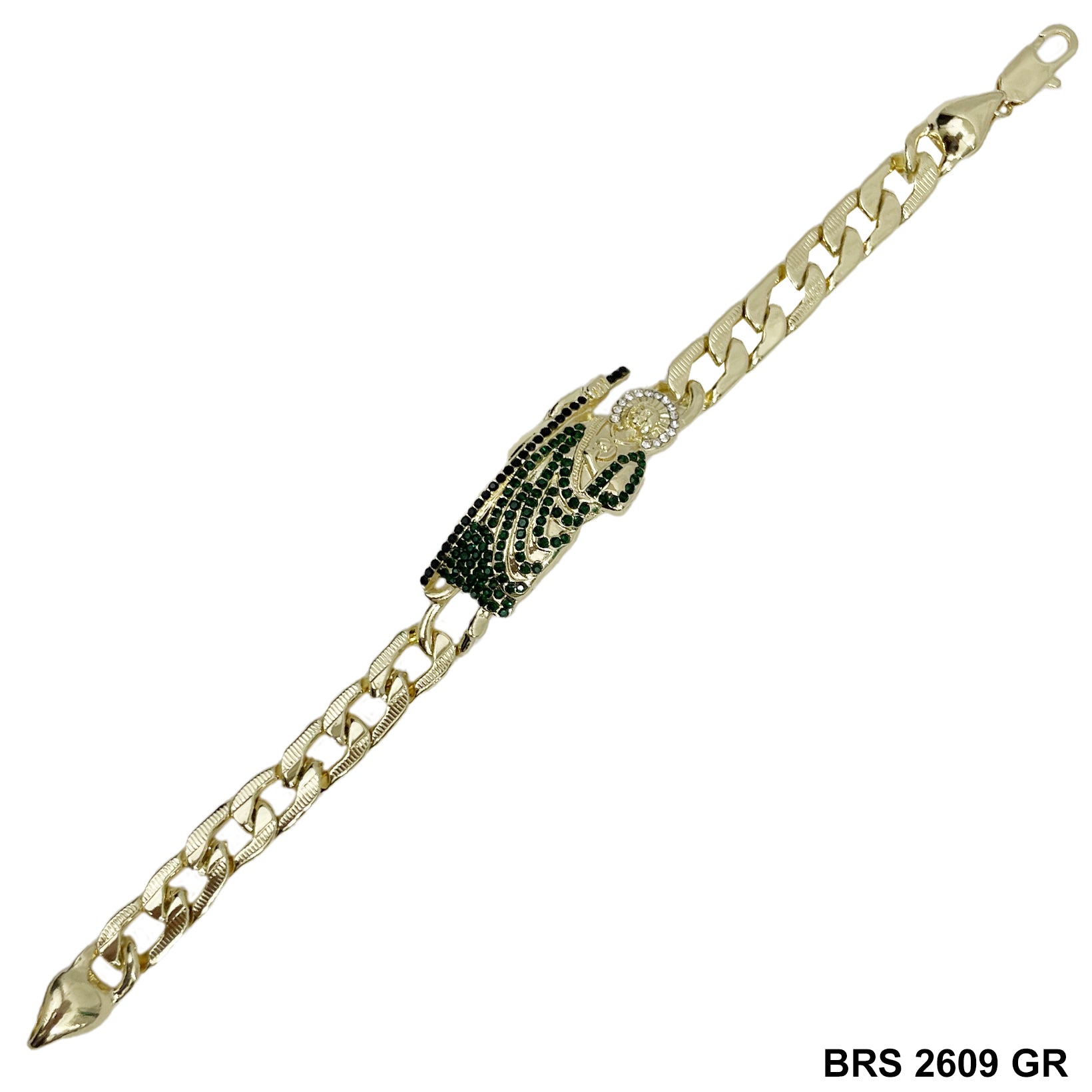 San Judas Chain Bracelet BRS 2609 GR