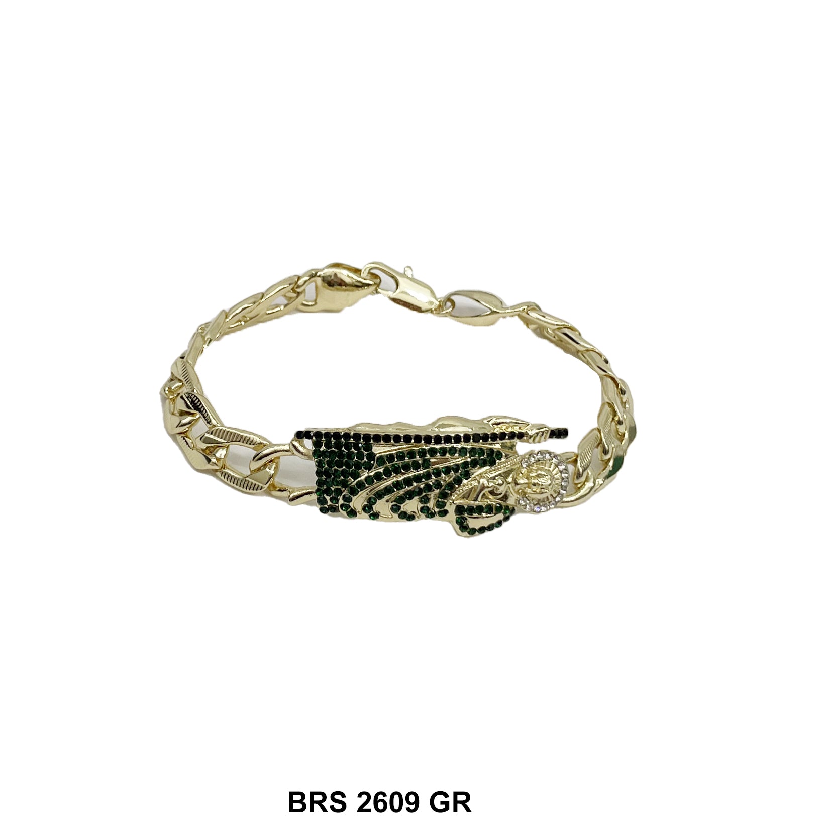 San Judas Chain Bracelet BRS 2609 GR