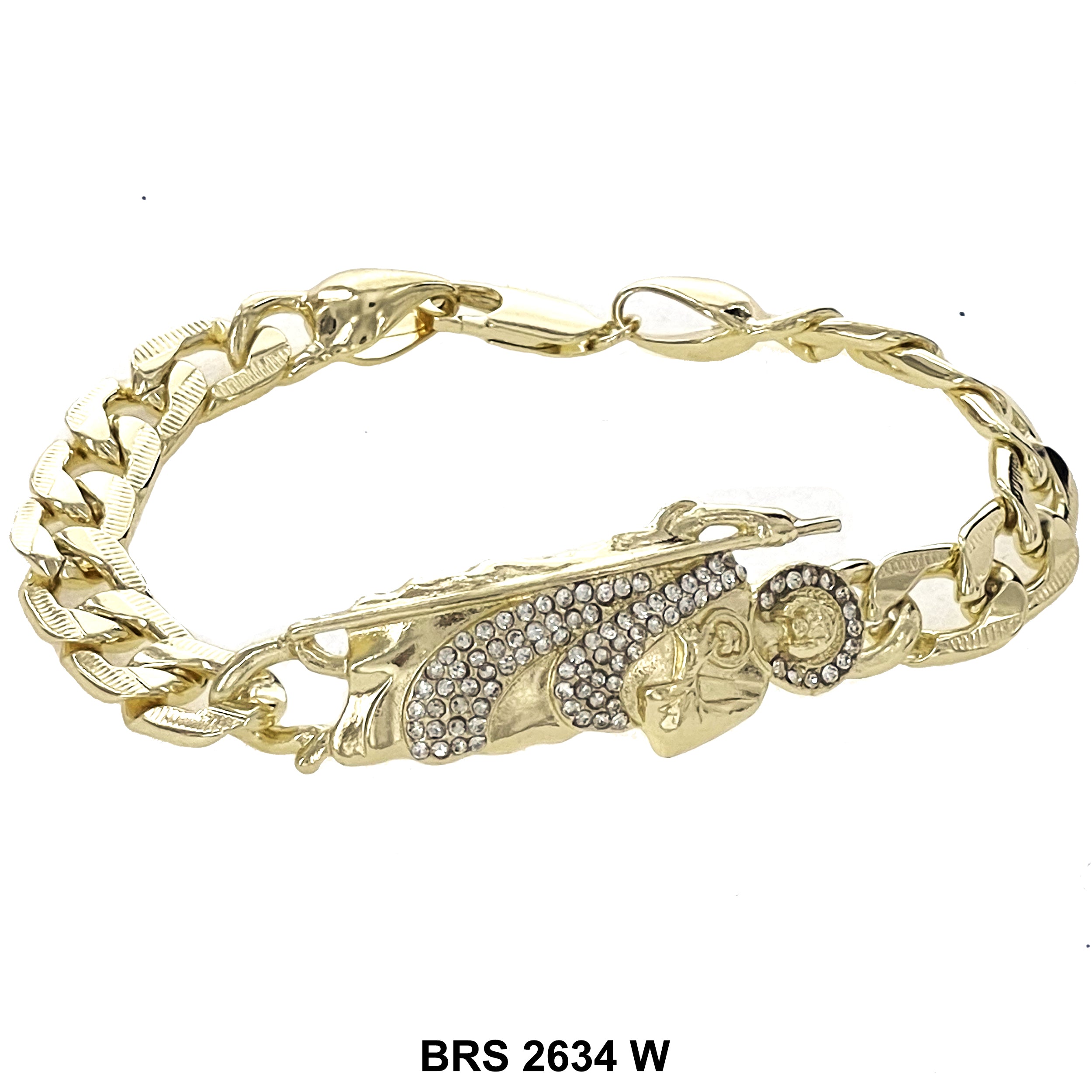 San Judas Chain Bracelet BRS 2634 W