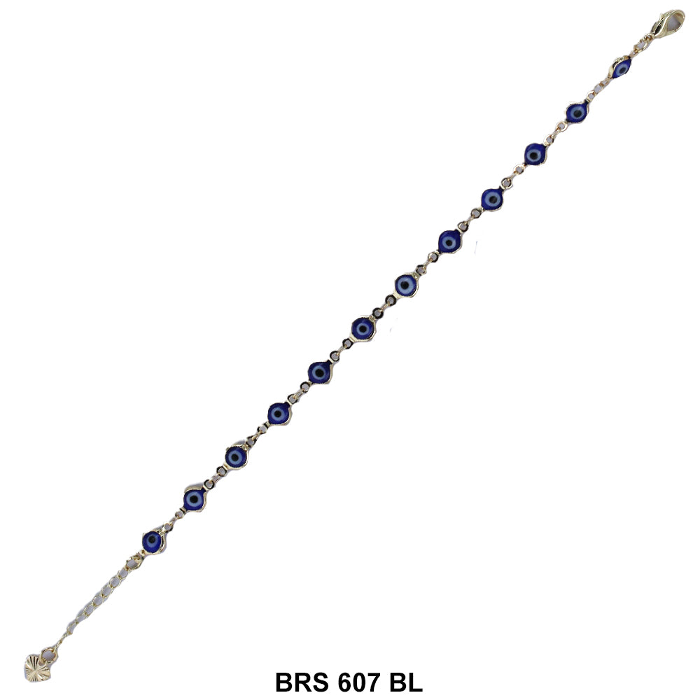 Round Evil Eye Beads Bracelet BRS 607 BL