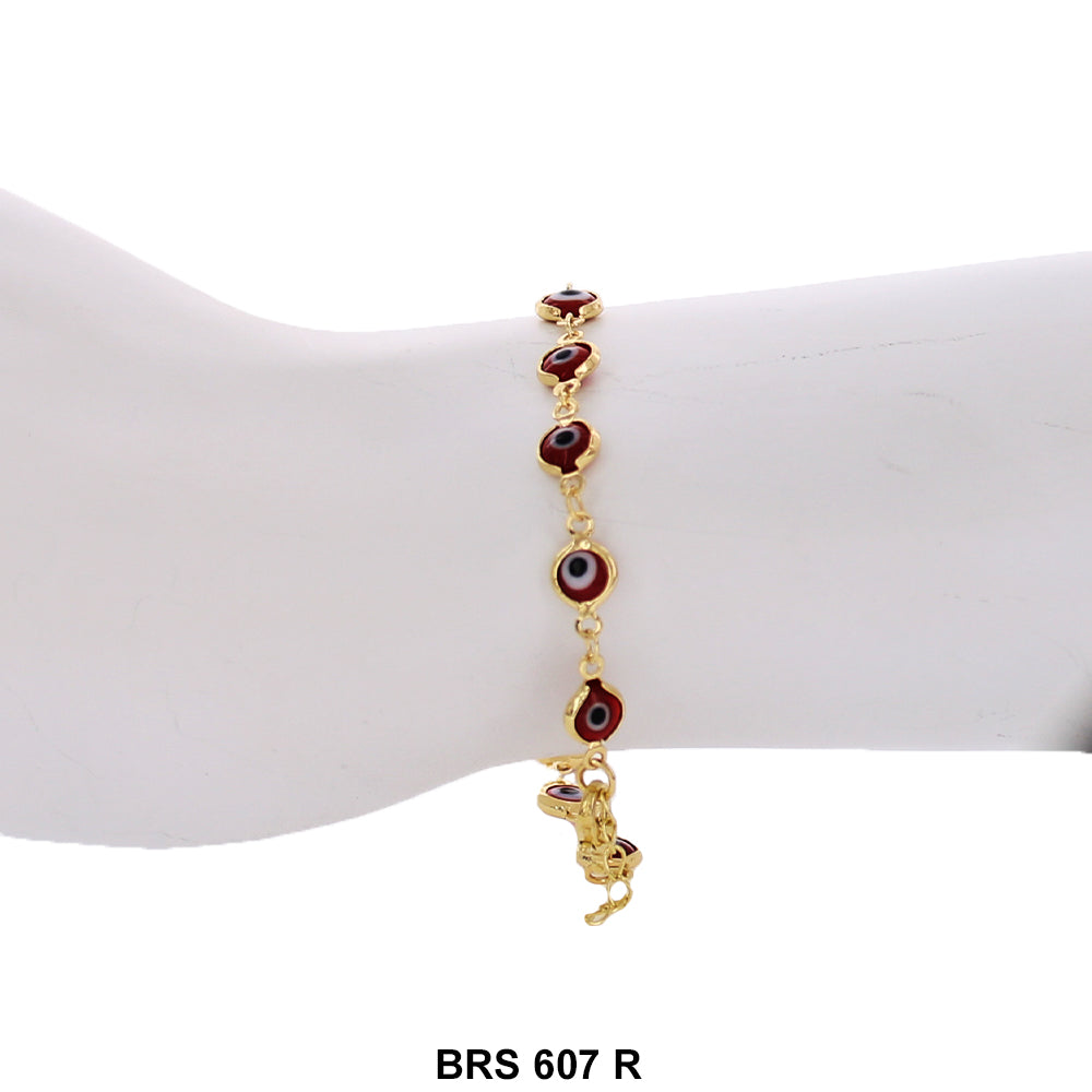 Round Evil Eye Beads Bracelet BRS 607 R