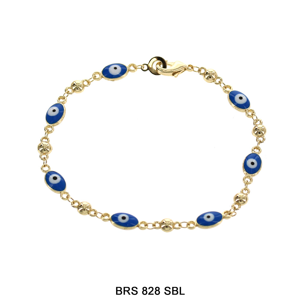 Pulsera Corazones Mal de Ojo BRS 828 SBL