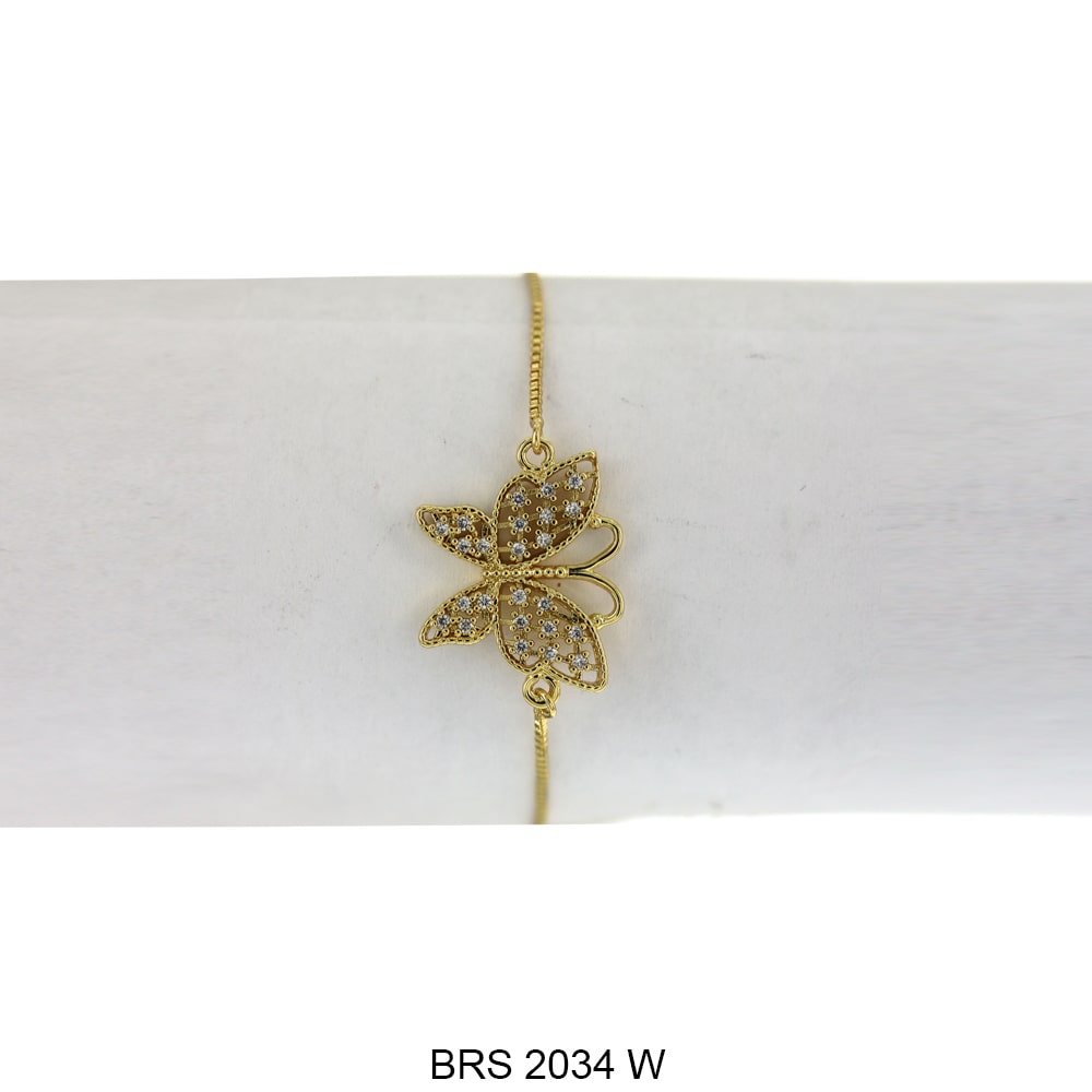 Pulsera Ajustable Mariposa BRS 2034 W