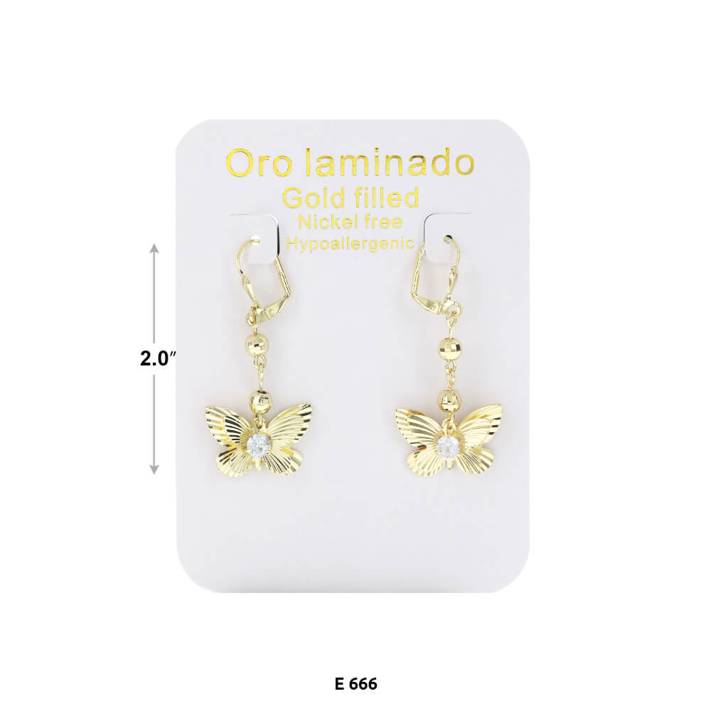 Butterfly Hanging Earrings E 666