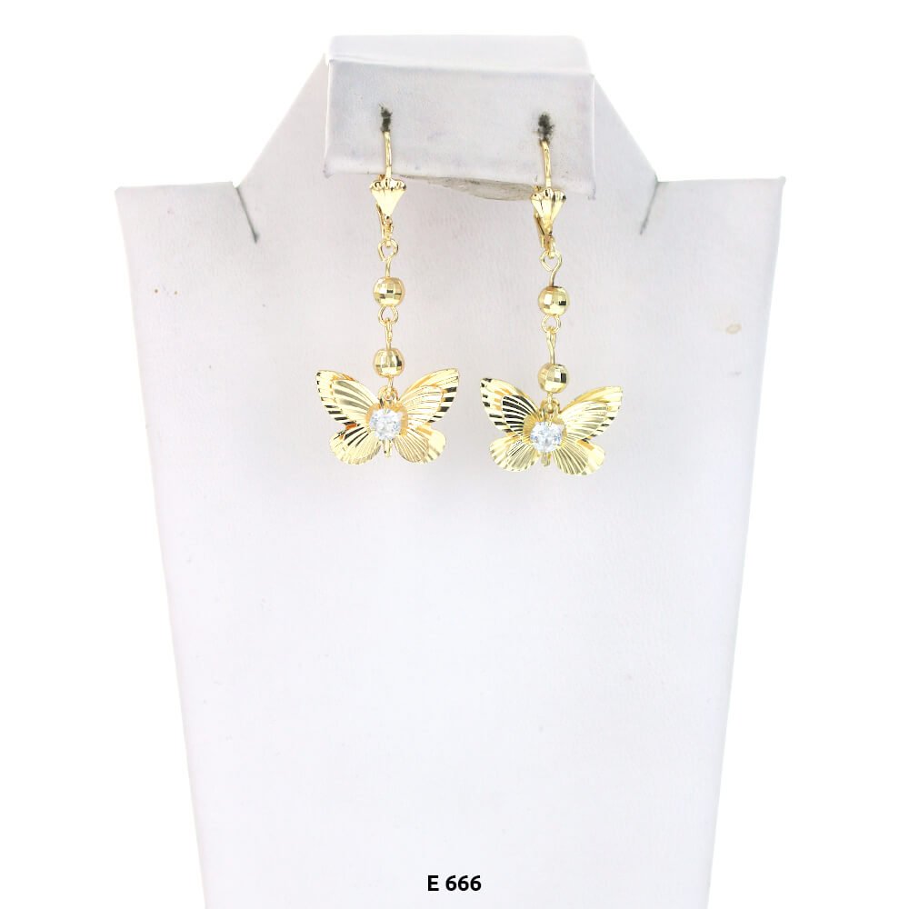 Butterfly Hanging Earrings E 666