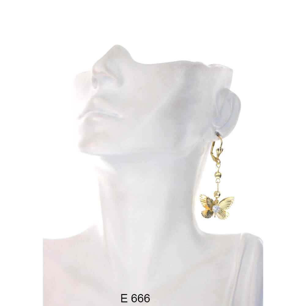 Butterfly Hanging Earrings E 666