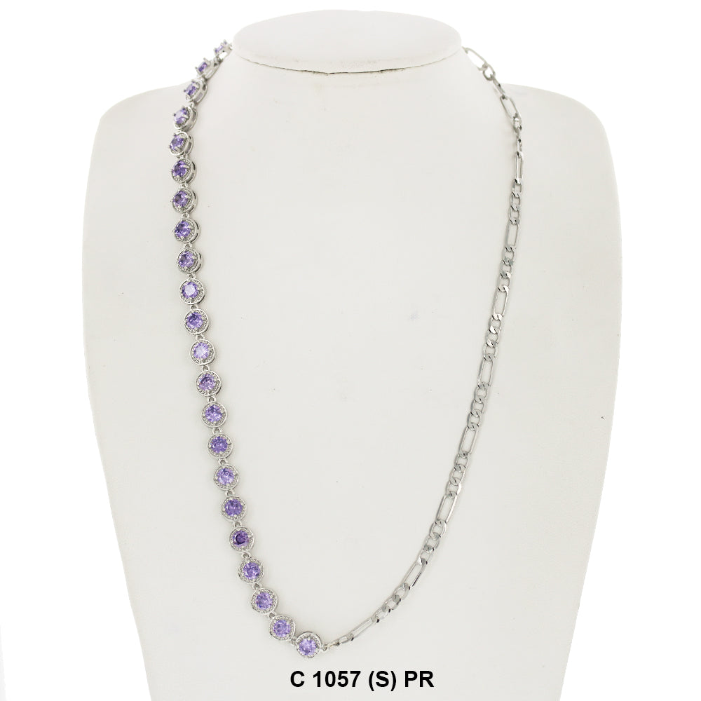 CZ Stones Chocker Chain Necklace C 1057 (S) PR