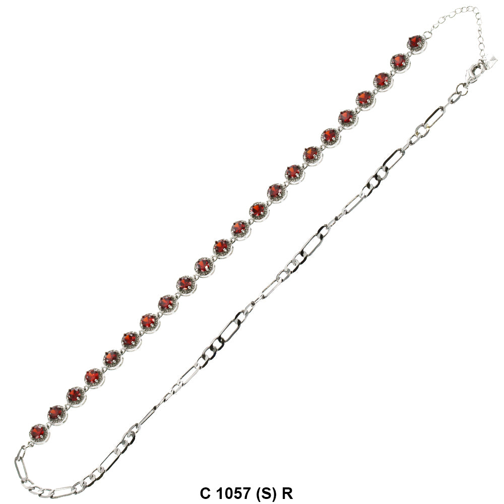 CZ Stones Chocker Chain Necklace C 1057 (S) R